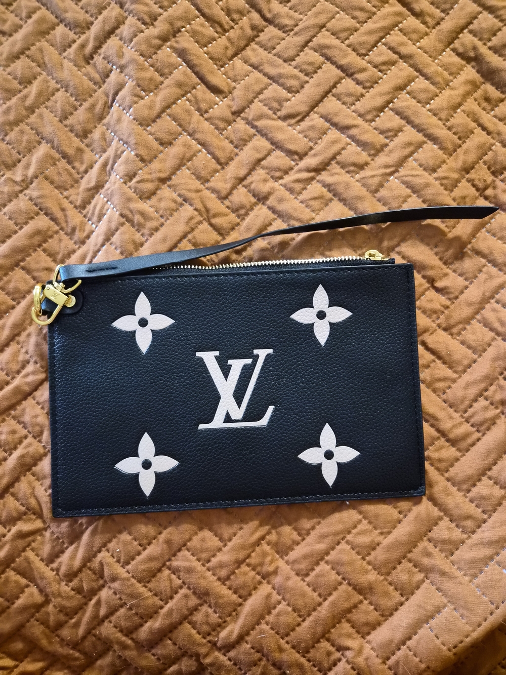 Louis Vuitton Black Monogram Wristlet Pouch